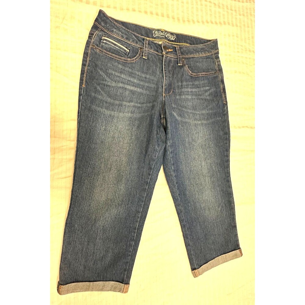 FADED GLORY WOMENS JEANS CAPRIS PANTS SIZE 12